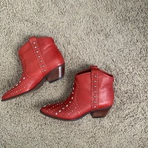 Sam Edelman Red Western Low boots